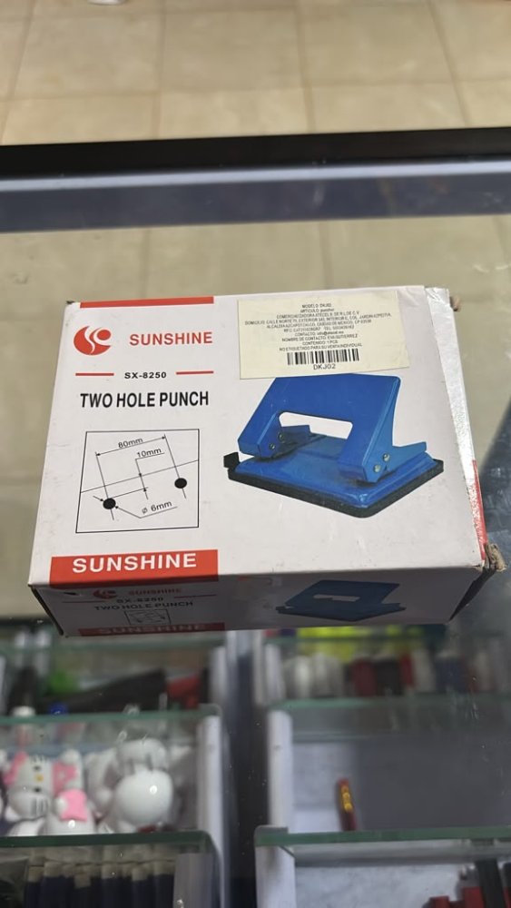 perforadora doble para broche baco