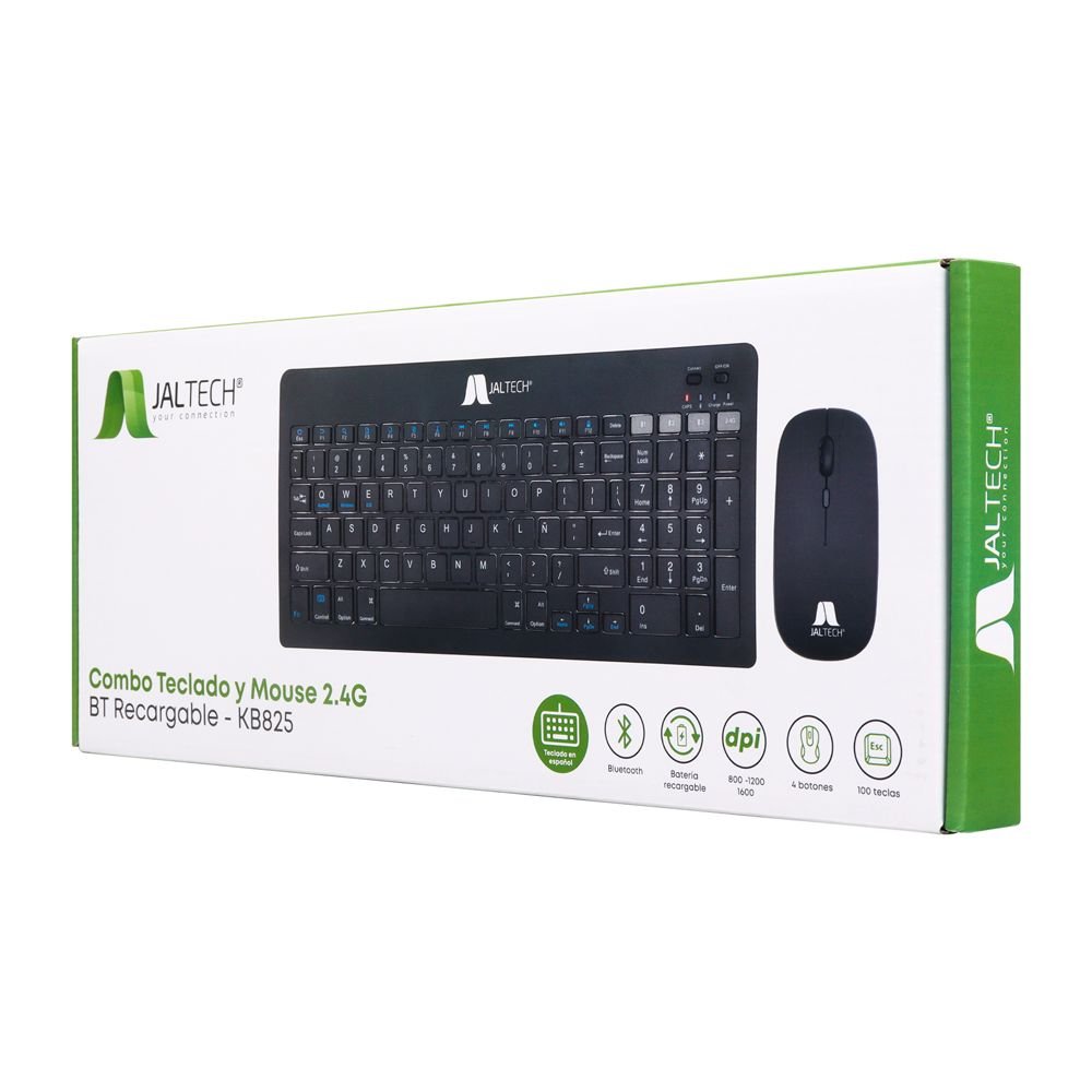 COMBO TECLADO Y MOUSE 2.4G BT RECARGABLE KB825