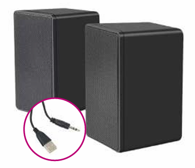 PARLANTES USB PC  BLACK - D12