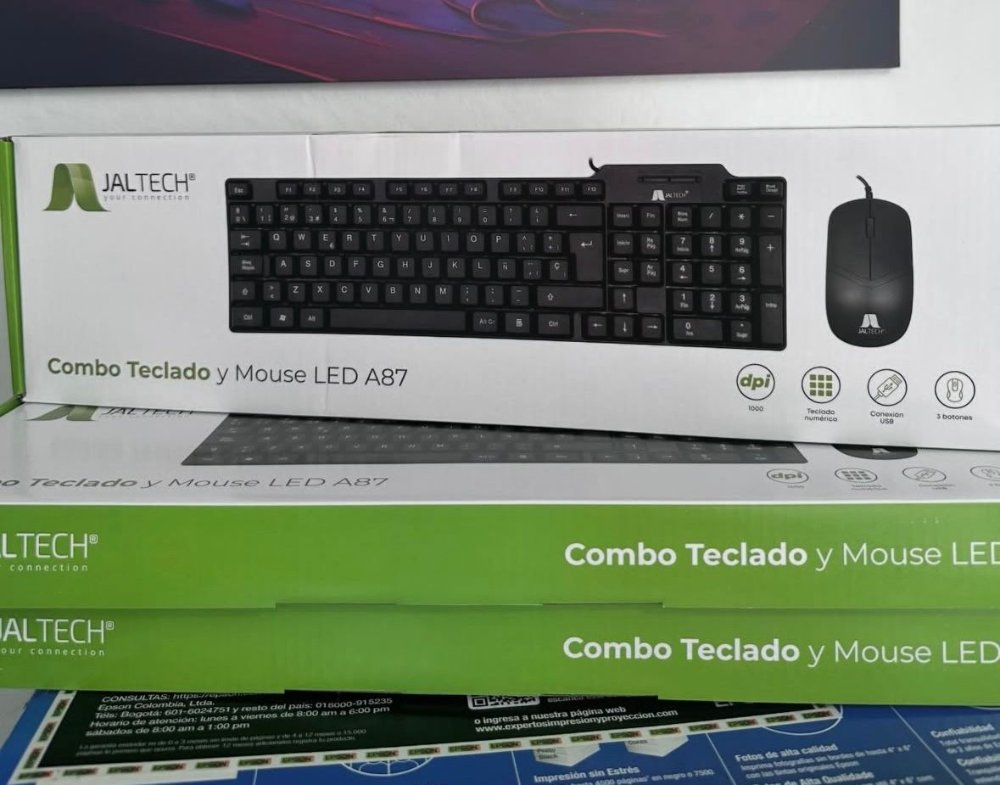 COMBO TECLADO Y MOUSE JALTECH A87 NEGRO