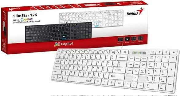 TECLADO SLIMSTAR 126 GENIUS CALOR BLANCO