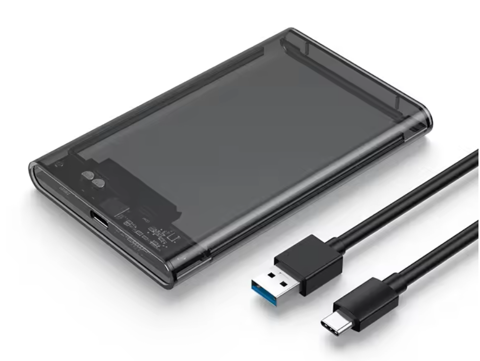 CAJA EXTERNA SATA 2.5 TRANSPARENTE COLOR HUMO