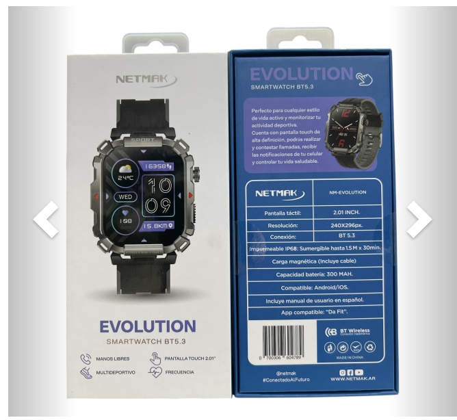 RELOJ INTELIGENTE BT5.3 EVOLOTION NETMAK