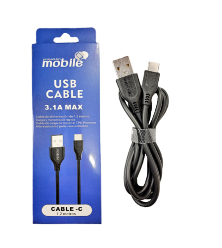 CABLE USB TYPE C MOBILE 1.2M 3.1A