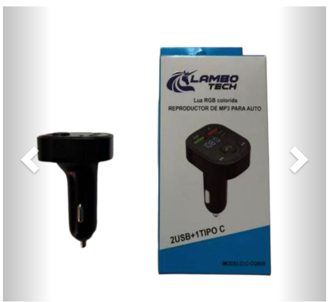 RECEPTOR DE BT/MP3PARA AUTO CON RGB