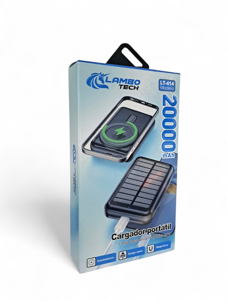 LAMBO TECH CARGADOR PORTATIL CARGA SOLAR