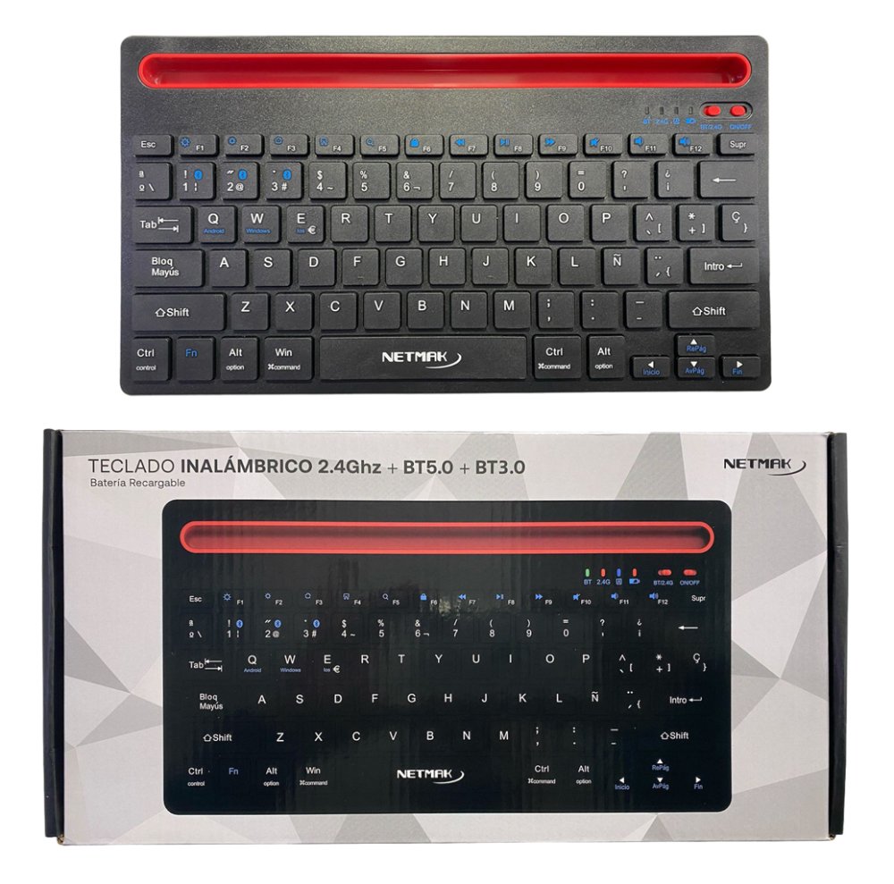 TECLADO INALAMBRICO NETMAK 2.4Ghz BT