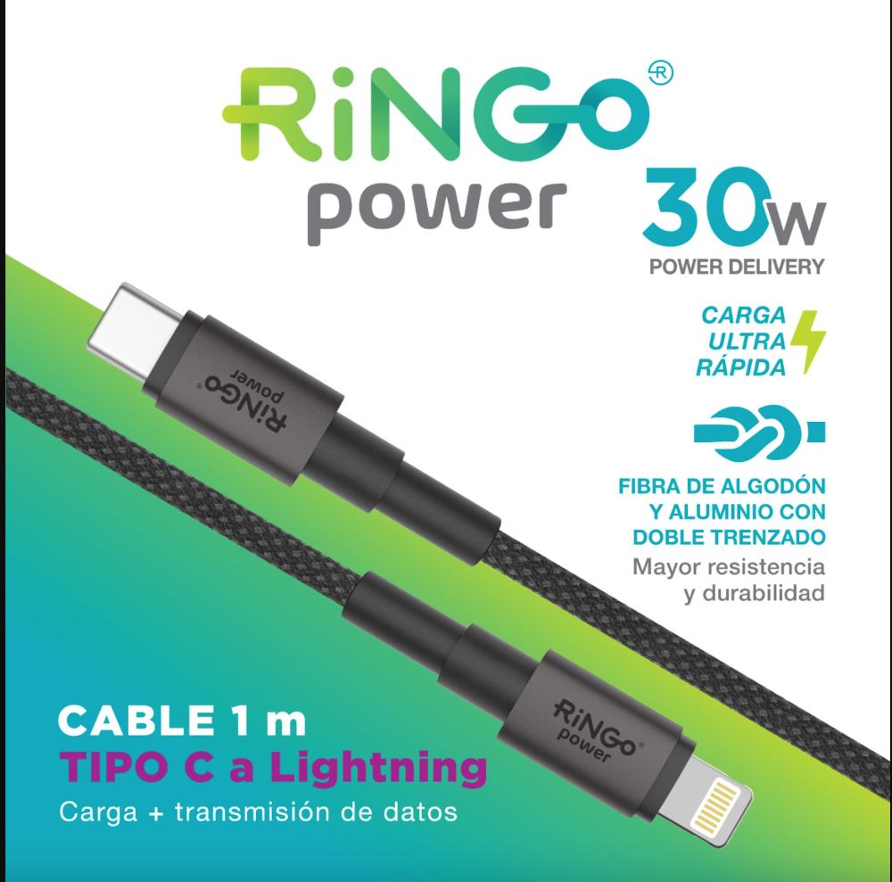 CABLE TIPO C A LIGHTING RINGO