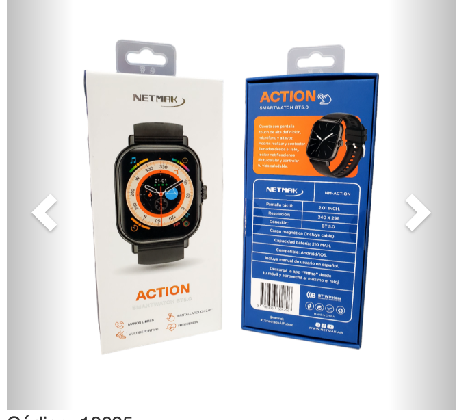 RELOJ SMARTWATCH ACTION BT5.0 NETMAK