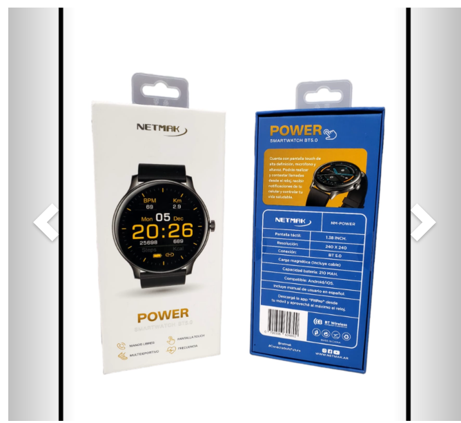 RELOJ SMARTWATCH POWER BT5.0 NETMAK