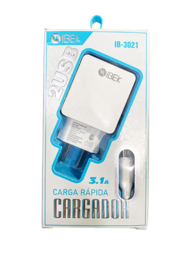 CARGADOR IBEK TIPO C 3.1A