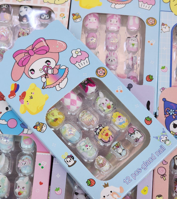 Uñas press on niñas x12