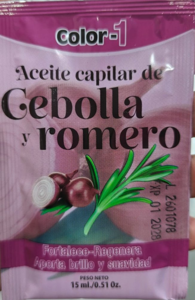 Sachet aceite capilar cebolla y romero