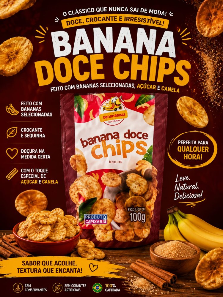 Banana Doce Chips Parada de Ibiraçu