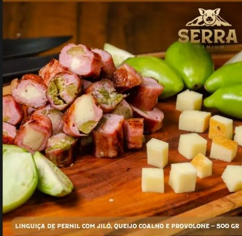 Linguiça De Jiló Com Queijo Serra Premium