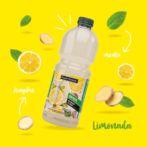 Jugo Stevia Limonada con menta y jengibre x 1,5L