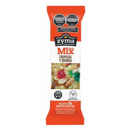 Barras Zyma mix tropical y quinoa x10u