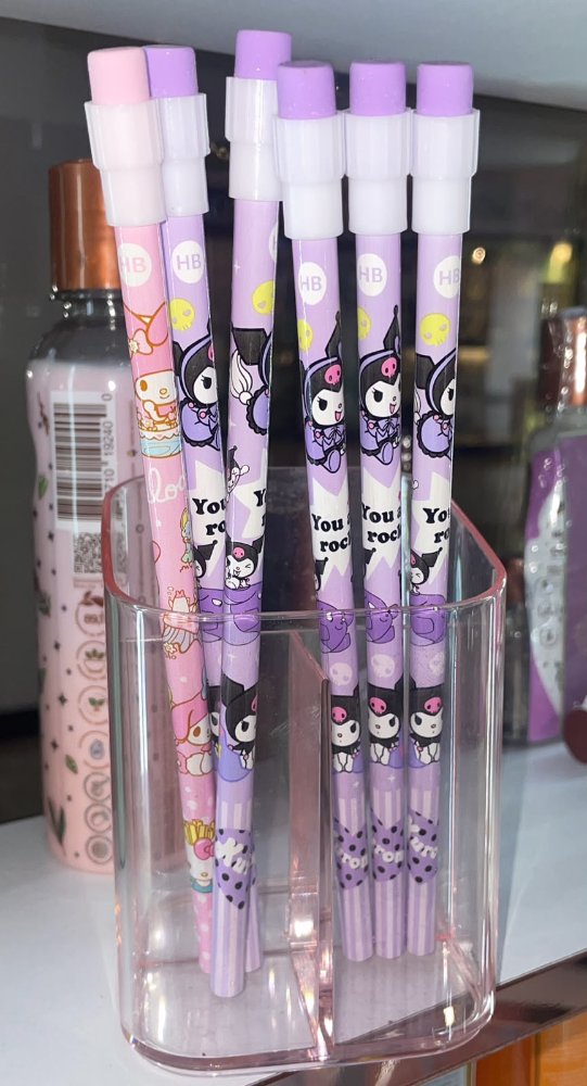 Lapices kuromi y hello kitty