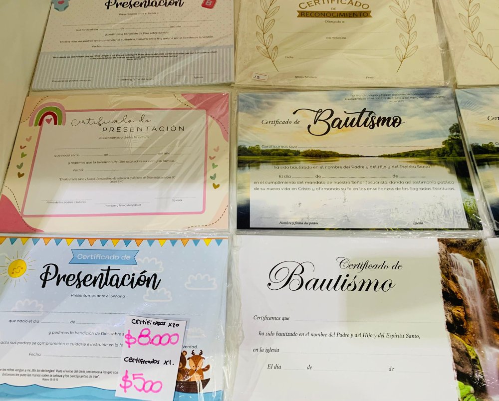CERTIFICADOS X PAQUETE
