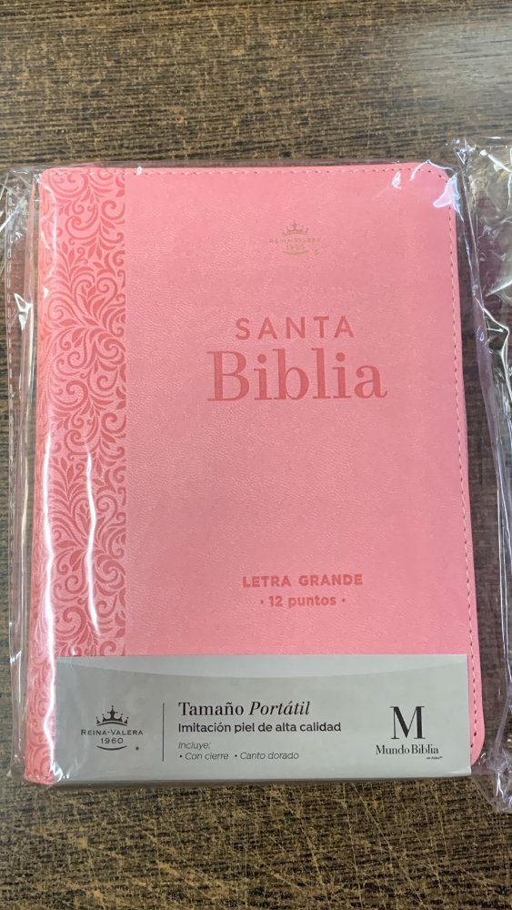 BIBLIA RVR1960 FLORES ROSA