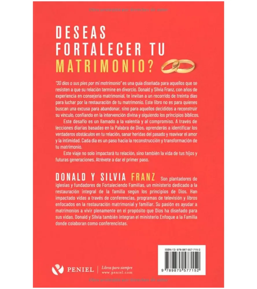 30 DIAS A SUS PIES POR MI MATRIMONIO - DONALD Y SILVIA FRANZ