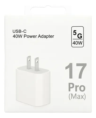 Cubo IPhone 17 Pro  / Max 40 W tipo c
