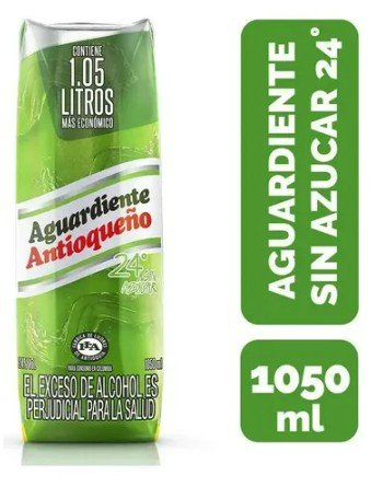 Aguardiente Verde Tetra 24° 1050ml