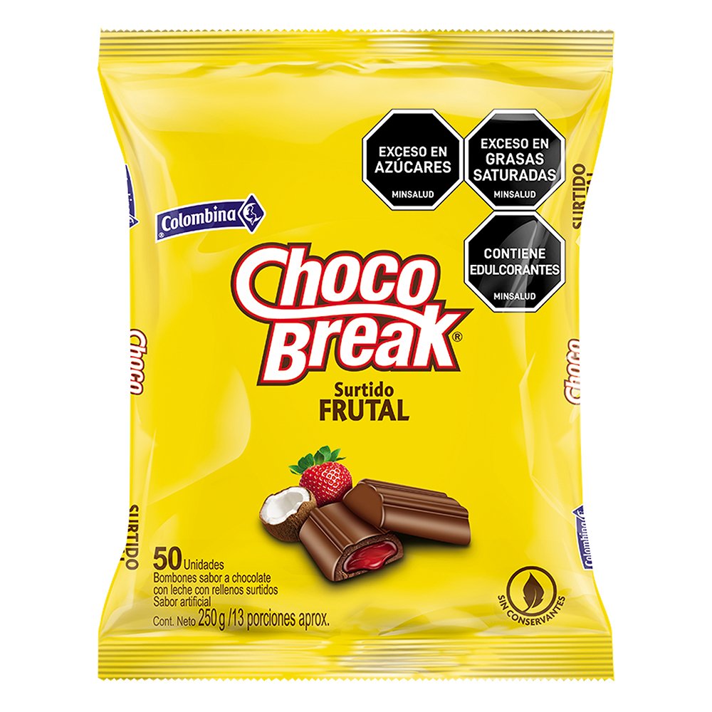 Chocobreak sabor frutal x 50