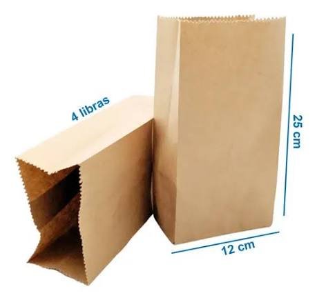 BOLSA PAPEL 4 LIBRAS x100
