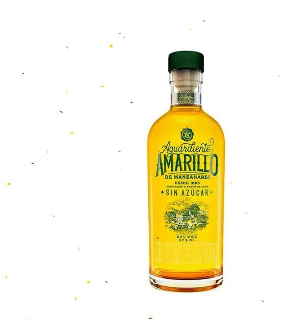 Aguardiente Amarillo de Manzanares Media 375 ML