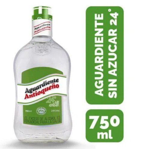 Aguardiente Verde 24° Botella 750ml