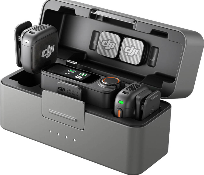 Micrófono DJI Mic 3 (2 TX + 1 RX + Charging Case)
