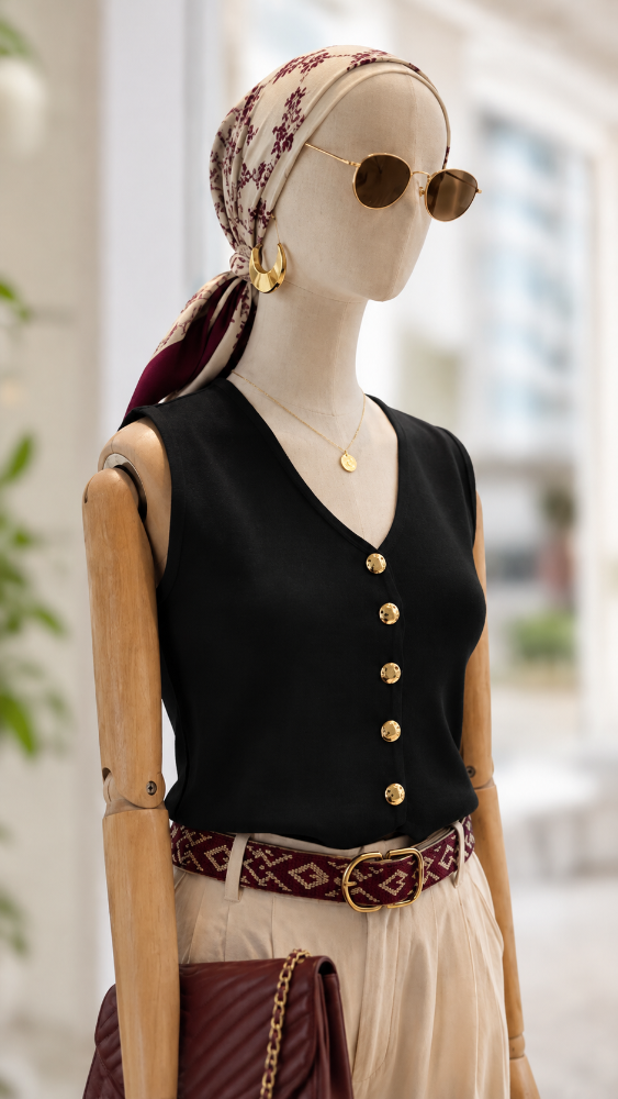 Blusa tipo chaleco
