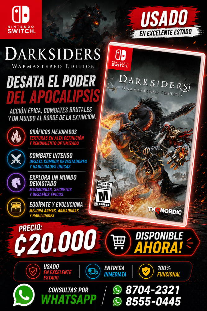 Darksiders Warmastered Edition Nintendo Switch Usado
