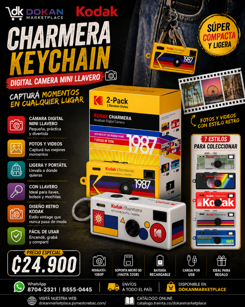 Charmera Keychain Digital Camara Mini Llavero Kodak