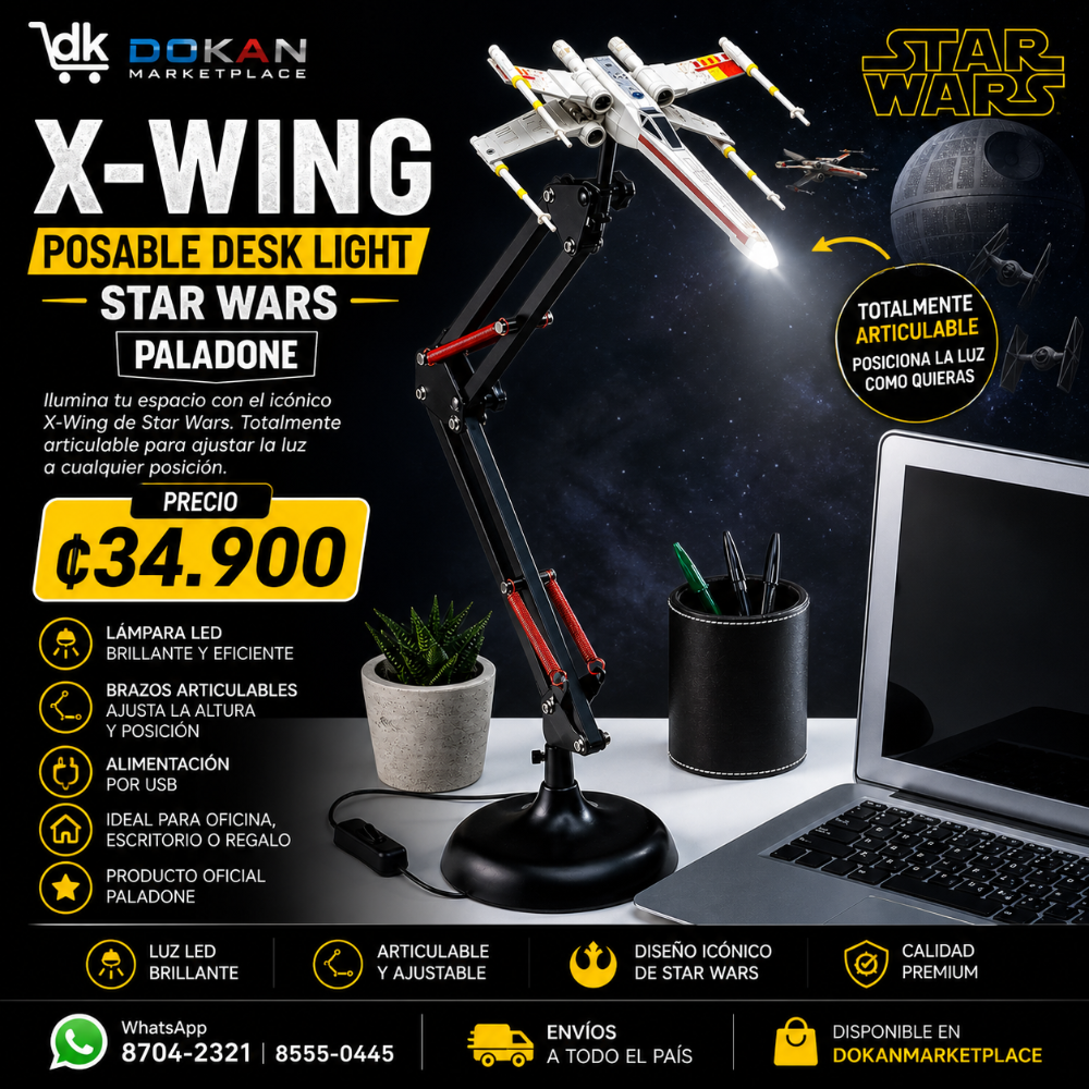 X-WING Posable Desk Light Star Wars PALADONE