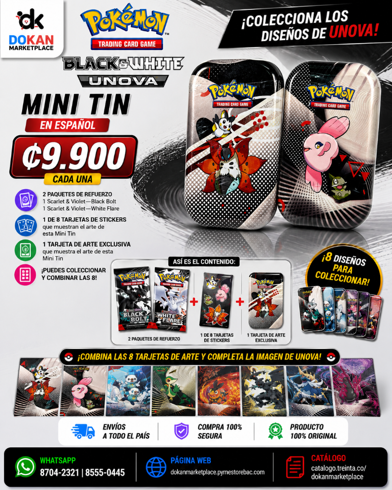 Pokémon TCG Black & White Unova Mini Tin Español