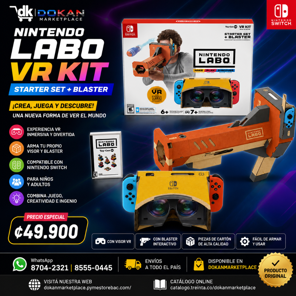 Nintendo Labo Vr Kit Starter Set + Blaster Switch