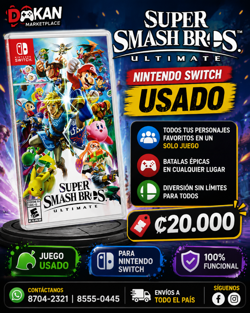 Super Smash Bros Ultimate Nintendo Switch Usado