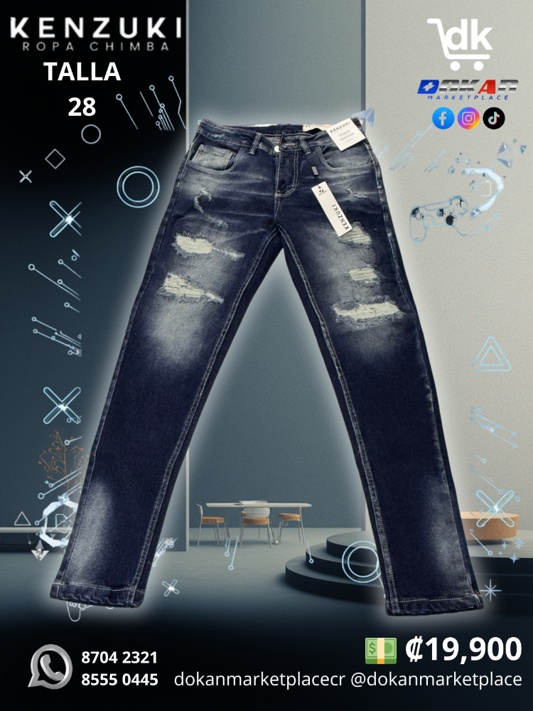 Pantalon Premium Kenzuki	Azul/ Oscuro	Slim 28