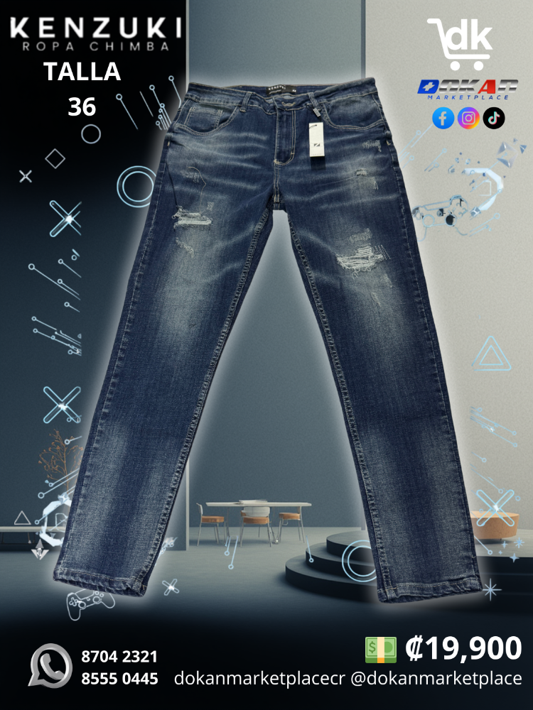 Pantalon Premium Kenzuki	Azul/ Oscuro	Slim 36