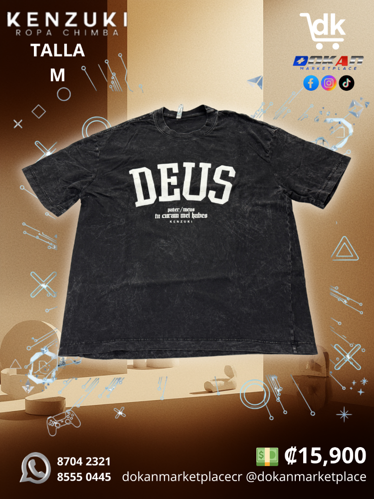 Camiseta Overzize Kenzuki	Gris/ Oscuro DEUS M