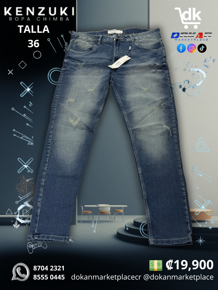 Pantalon Premium Kenzuki	Azul/ Neutro	Slim 36