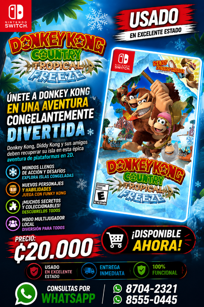 Donkey Kong Country Tropical Freeze Nintendo Switch Usado