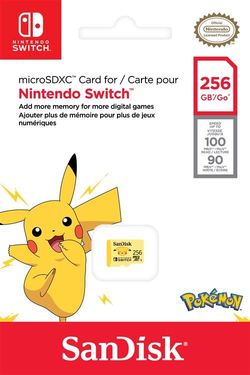 Micro Sd 256 Gb Sandisk Pikachu Edition