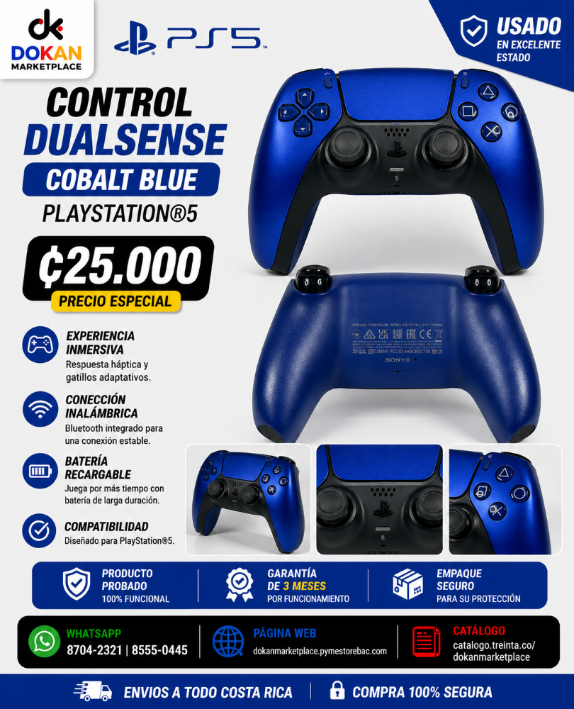 Control Dualsense Cobalt Blue Playstation 5 Usado
