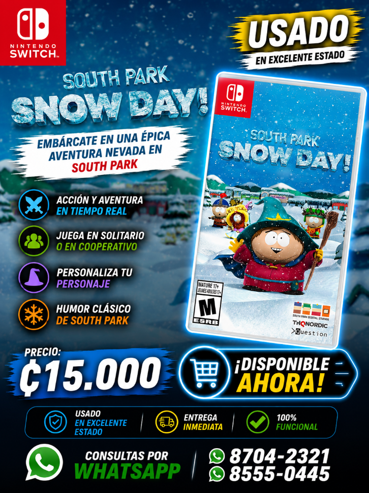 South Park Snow Day Nintendo Switch Usado