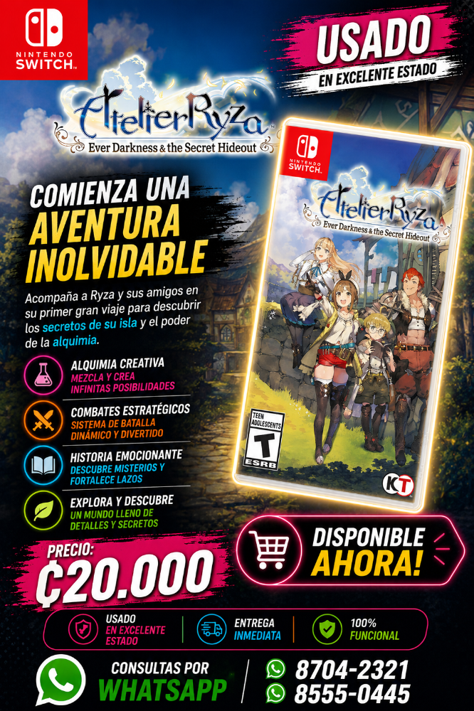 Atelier Ryza: Ever Darkness & the Secret Hideout Nintendo Switch Usado