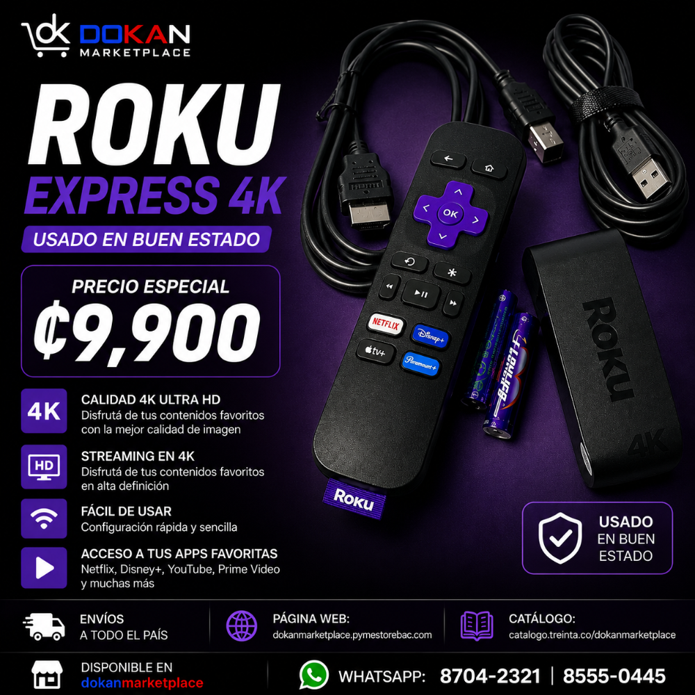 Roku Express 4k Reacondicionado Usado