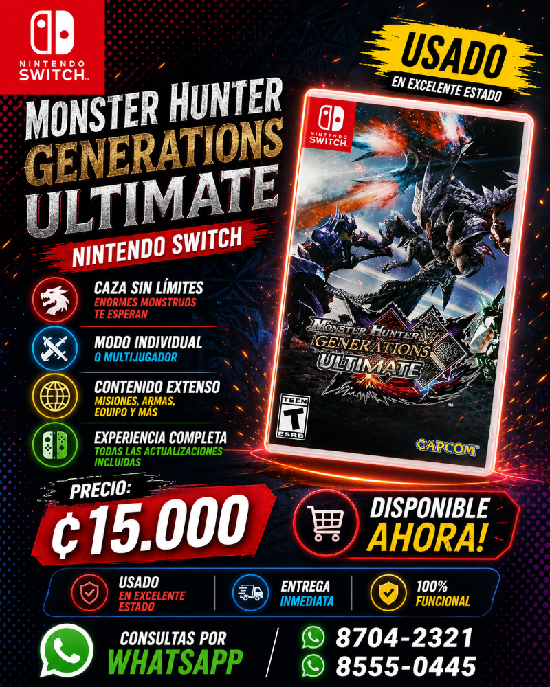 Monster Hunter Generations Ultimate Nintendo Switch Usado